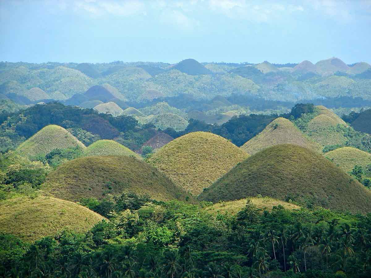Panorama sur les Chocolate Hills de Carmen, île de Bohol, Philippines